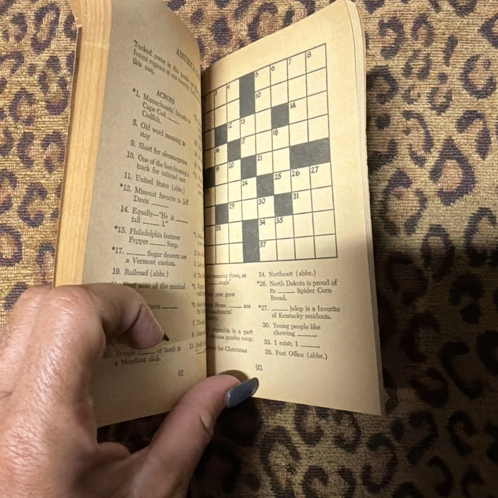 1973 Vtg Unused All‎ American Crosswords Paperback Games Puzzles Read